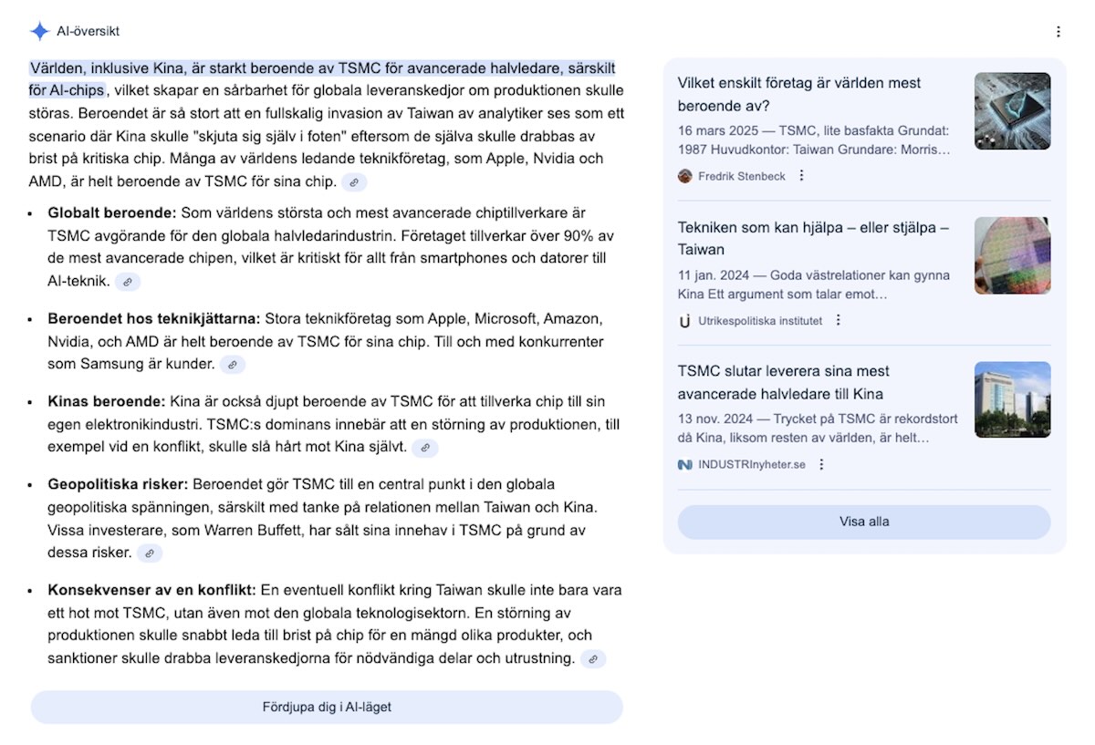 Synas som källa i AI modellerna