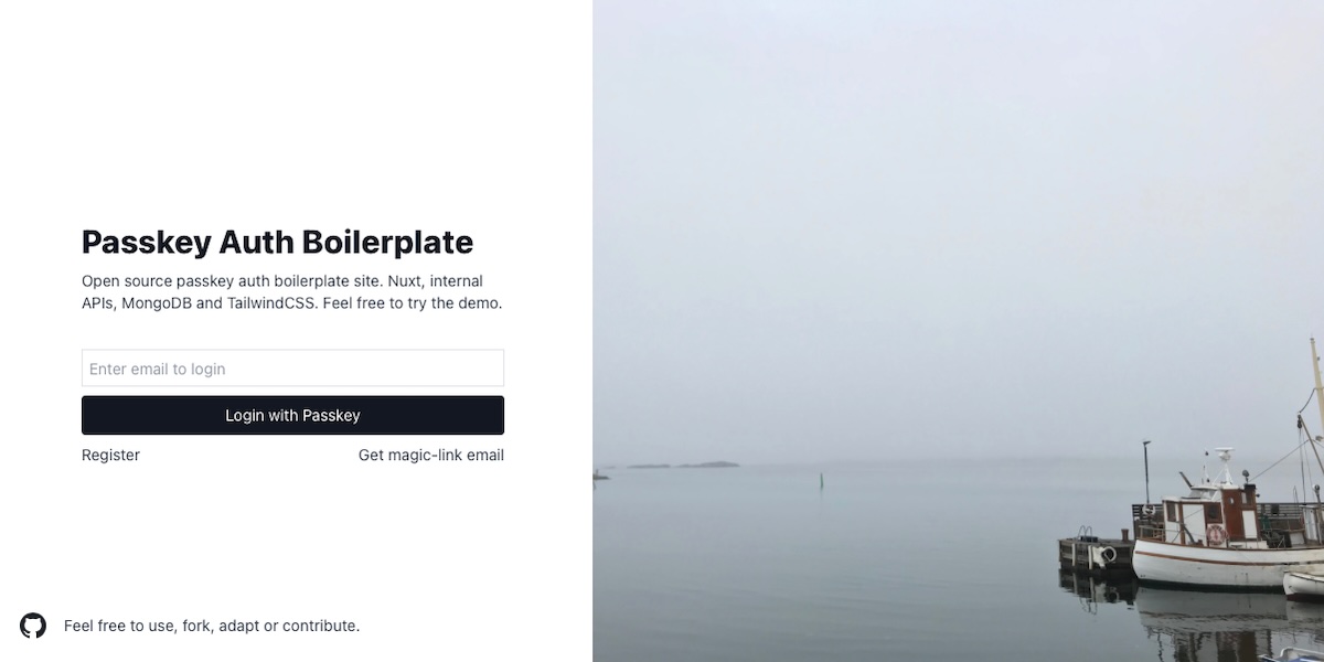 Passkey Auth Boilerplate - En säker startpunkt för sajter